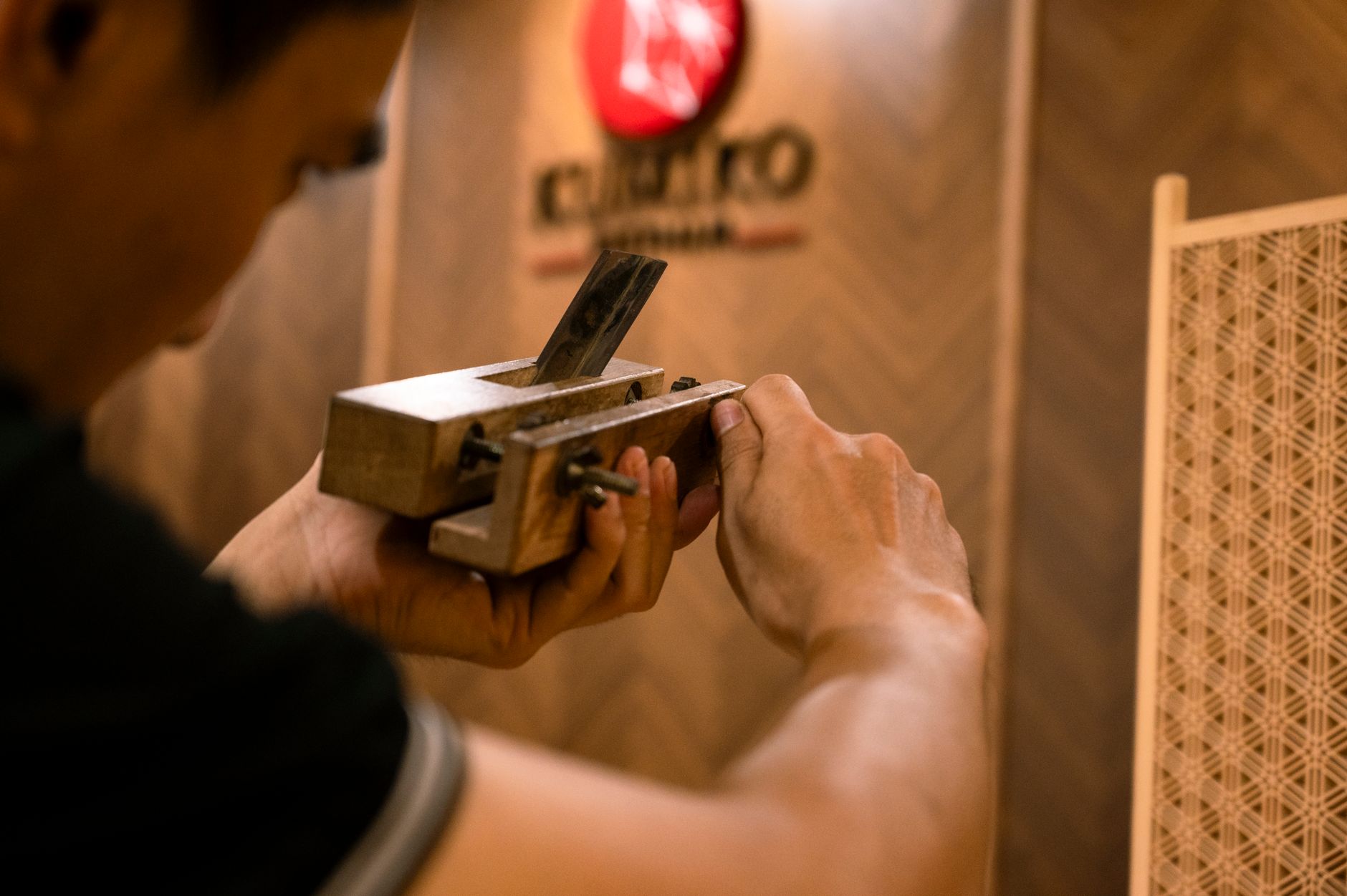 Master carpenter crafting custom woodwork and furniture in Dubai